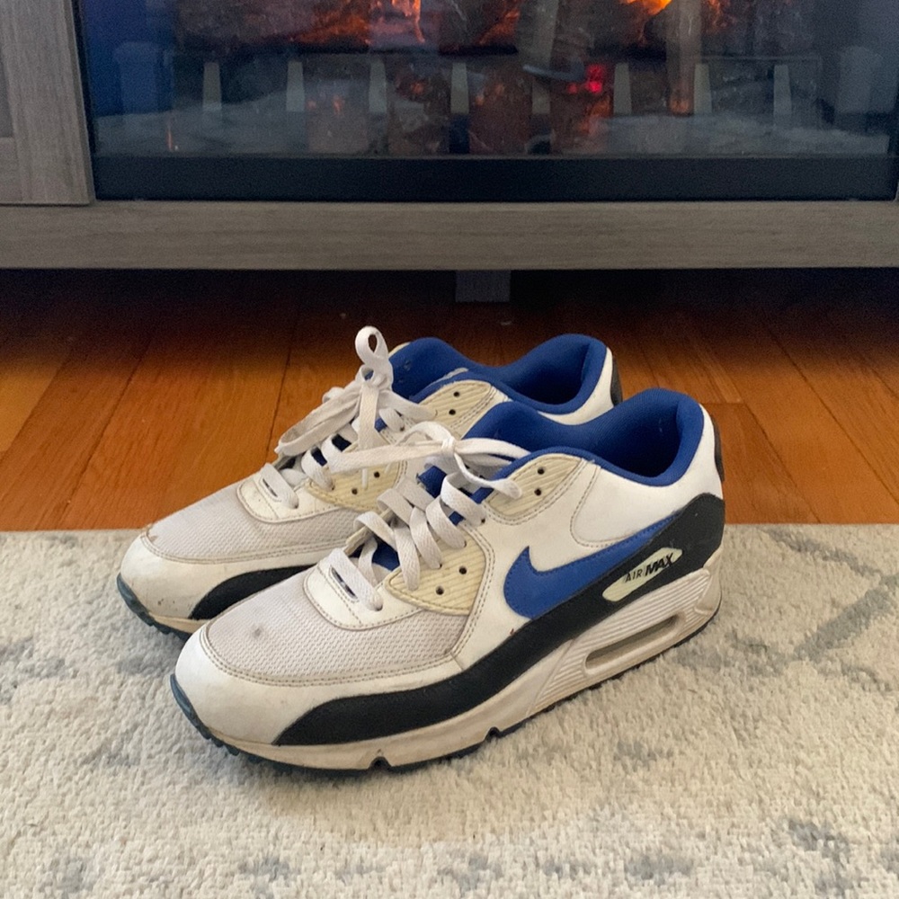 Nike Air Max 90 Blue, Black and White size 9.5